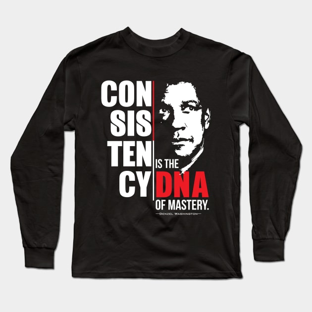 Best Motivation Quote with Denzel W. Long Sleeve T-Shirt by ZUNAIRA